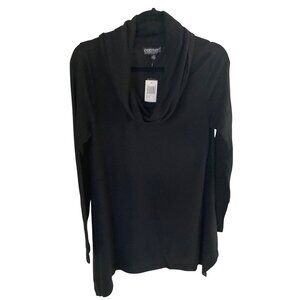 Context Womens Black Cowl Neck Sweater Large